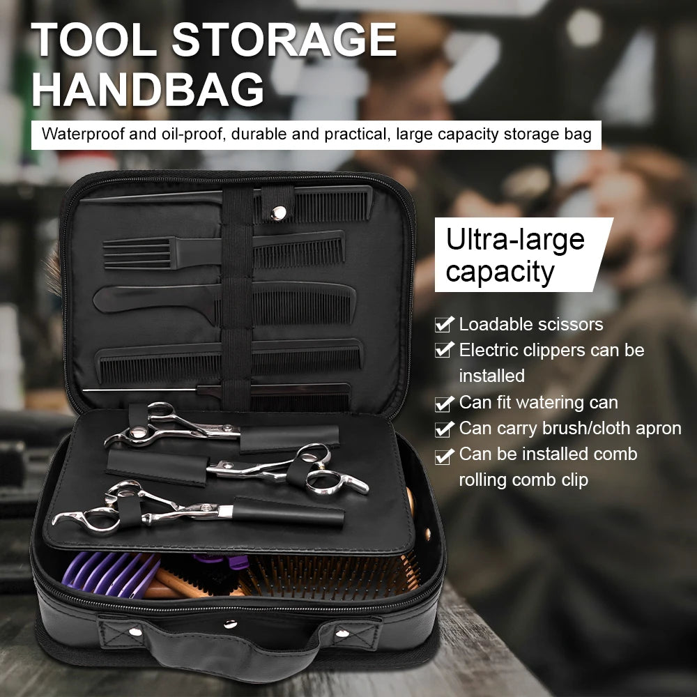 Waterproof Large Capacity Barbershop Hairdressing Tools Storage Case Portable Makeup Travel Bag for Salon Professionals