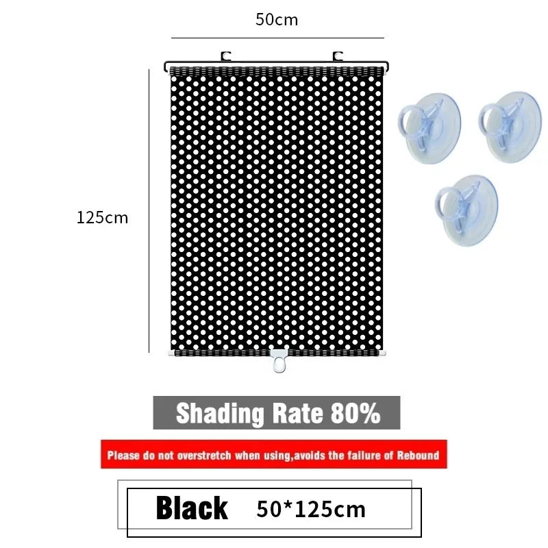 Universal Roller Blinds Suction Cup Sunshade Blackout Curtain