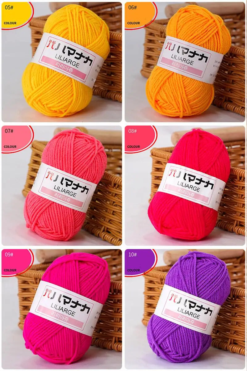DIY Baby Milk Soft Cotton Knitting Yarn for Sweaters