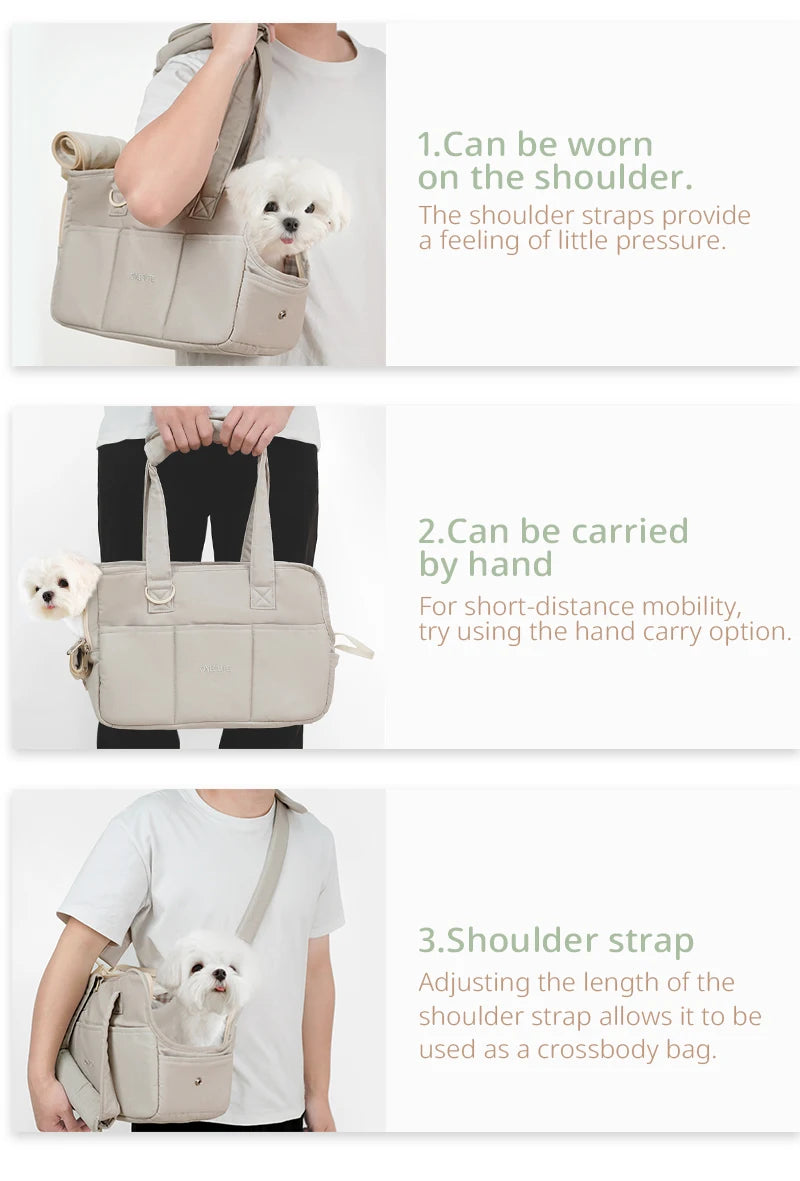 Pets Go Out and Pack Puppies Portable One-Shoulder Bag for Cats and Small Dogs