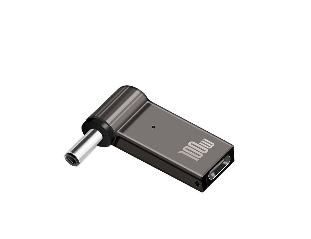 PD 100W Laptop Power Charger Adapter 5A 20V Type-C to DC Plug for Lenovo HP DELL