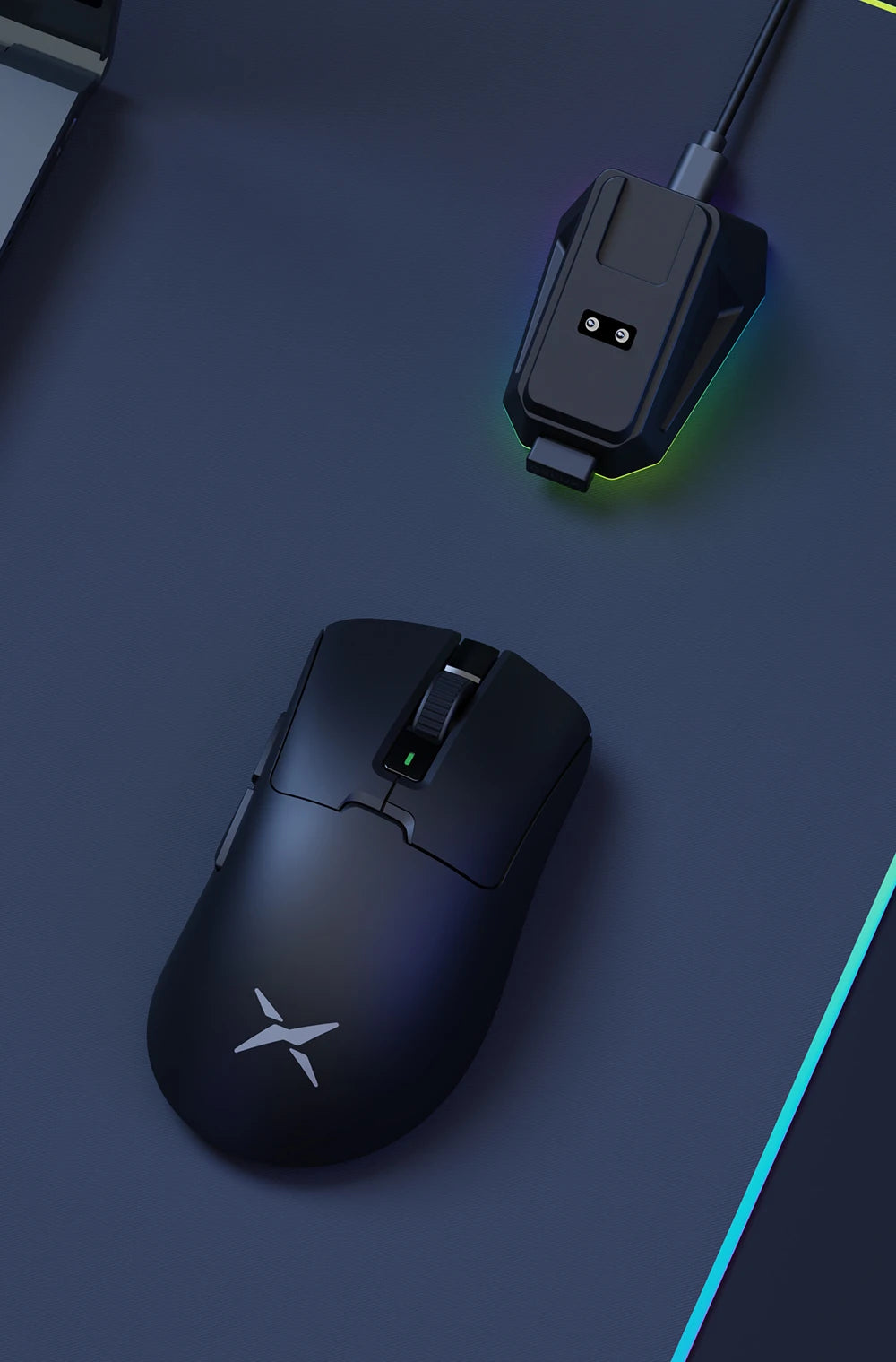 Delux M900PRO Wireless Gaming Mouse Ergonomic 8K PAW3395 RGB Dock