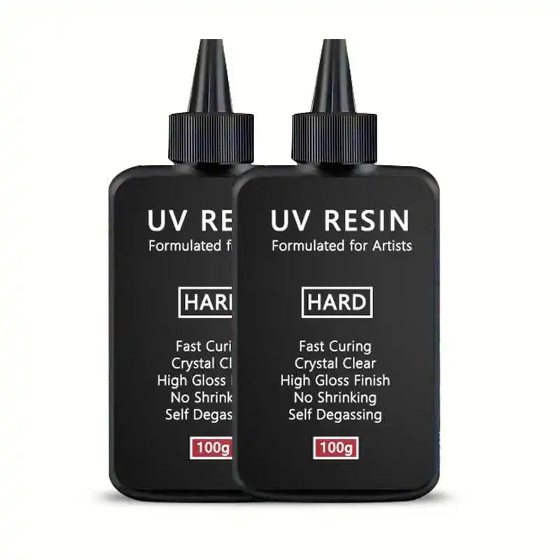 Crystal Clear Hard UV Resin Upgraded Formula Fast Curing Transparent Resin for Jewelry Making and Crafts