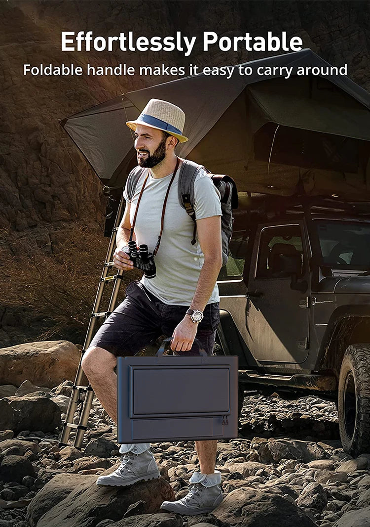 1000W Portable Foldable Solar Panel Kit Complete Solar Power Station 18V Generator Charger for Outdoor Camping Car Boat