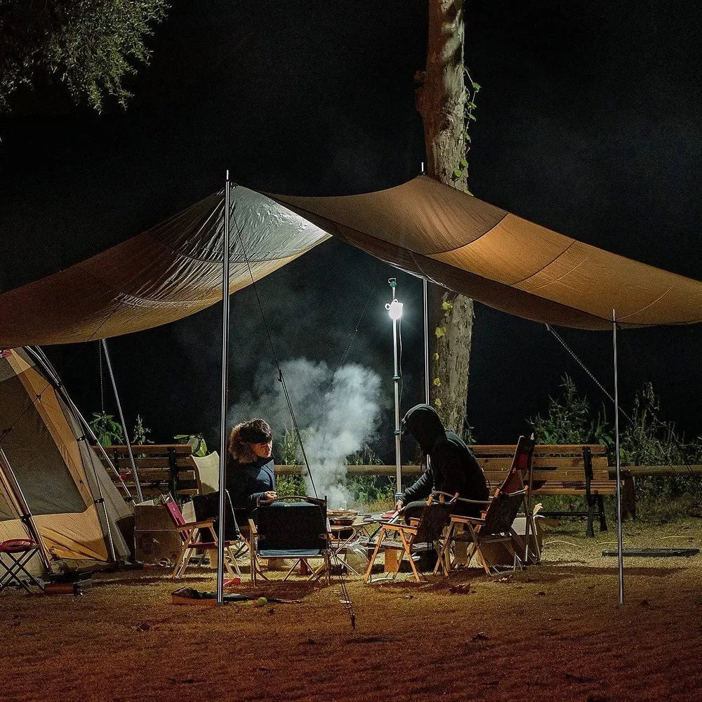 Telescopic Tent Pole 2 Sets Adjustable Aluminium Alloy Rods for Camping Hiking Awning