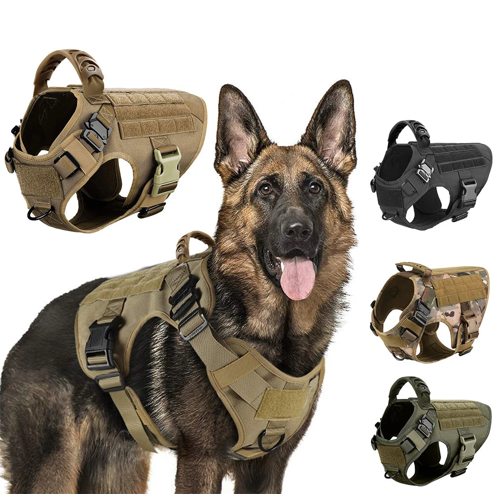 Military Large Dog Harness Training Vest for French Bulldog German Shepherd Malinois Tactical Comfort and Durability