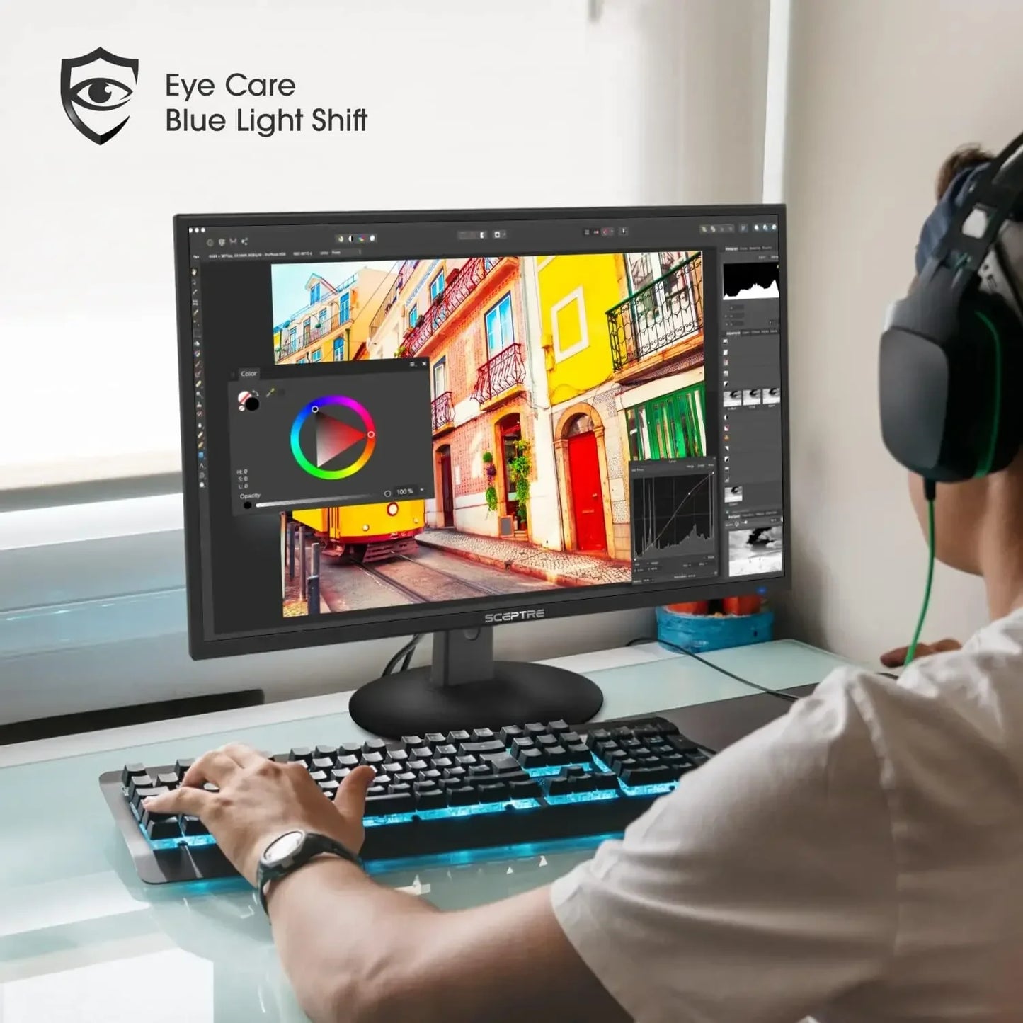 1600x900 75Hz Ultra Thin LED Monitor with 2x HDMI and VGA