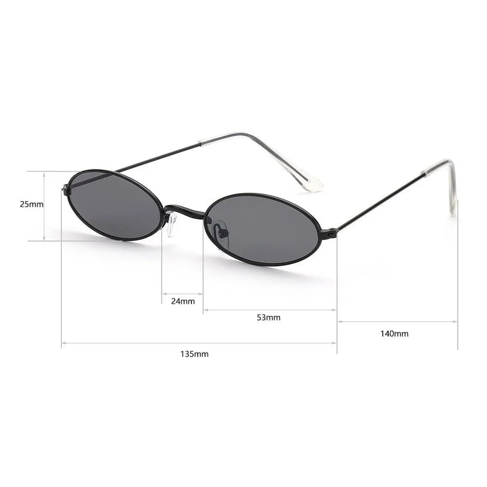 Retro Small Oval Sunglasses Vintage Shades for Men Women 2023