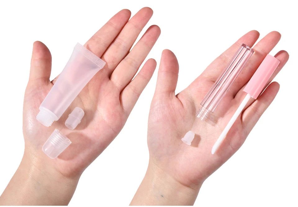 DIY Lip Gloss Making Kit for Moisturizing Shiny Glittery Lip Tints and Glaze Handmade Cosmetic Supplies