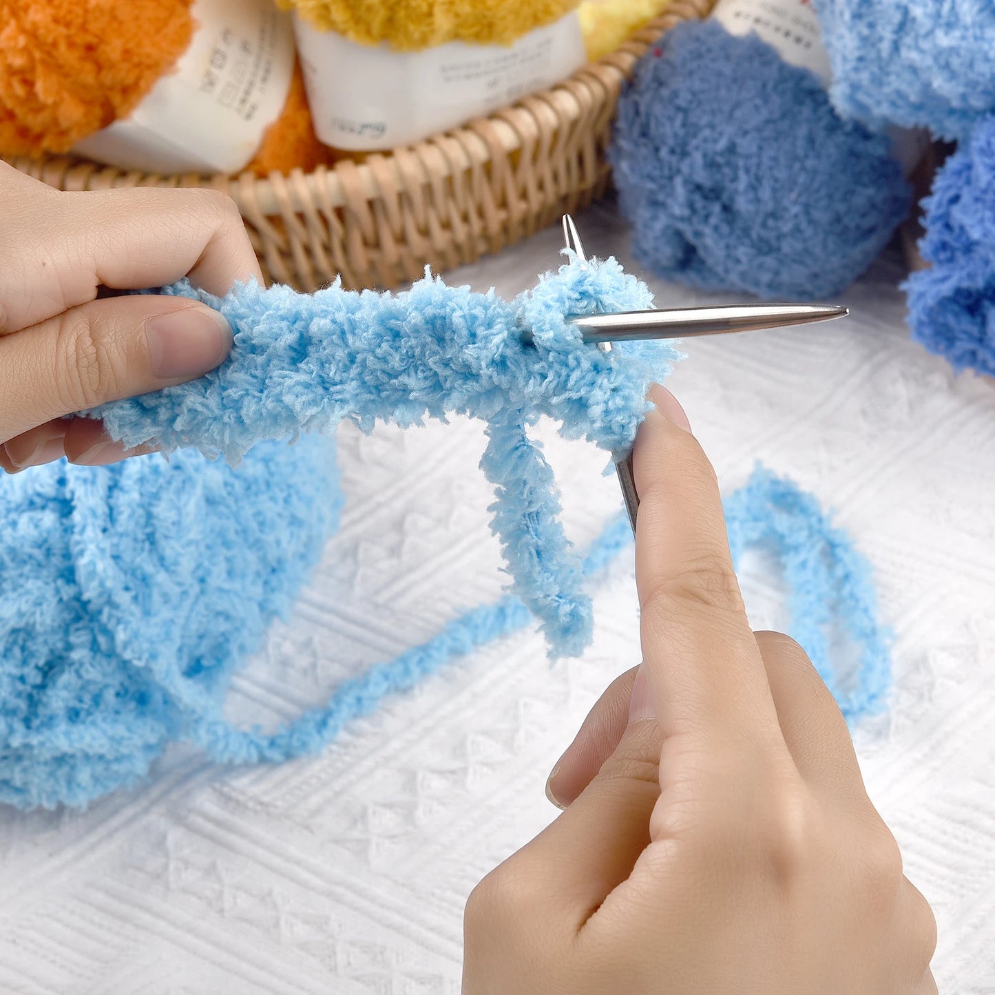 50g/Set Chenille Yarn Soft Coral Velvet for Knitting DIY