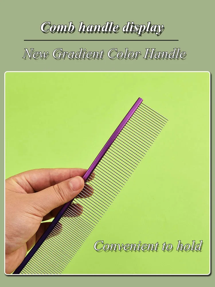 22cm S-Shaped Stainless Steel Pet Grooming Comb for Cats and Dogs with Dense Teeth for Effective Hair Removal and Cleaning