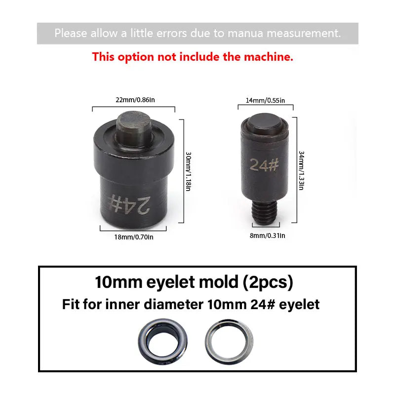 WUTA Manual Button Installation Tool for DIY Crafts Mute Punching Mushroom Rivets and Eyelets Hand Pressing Tool
