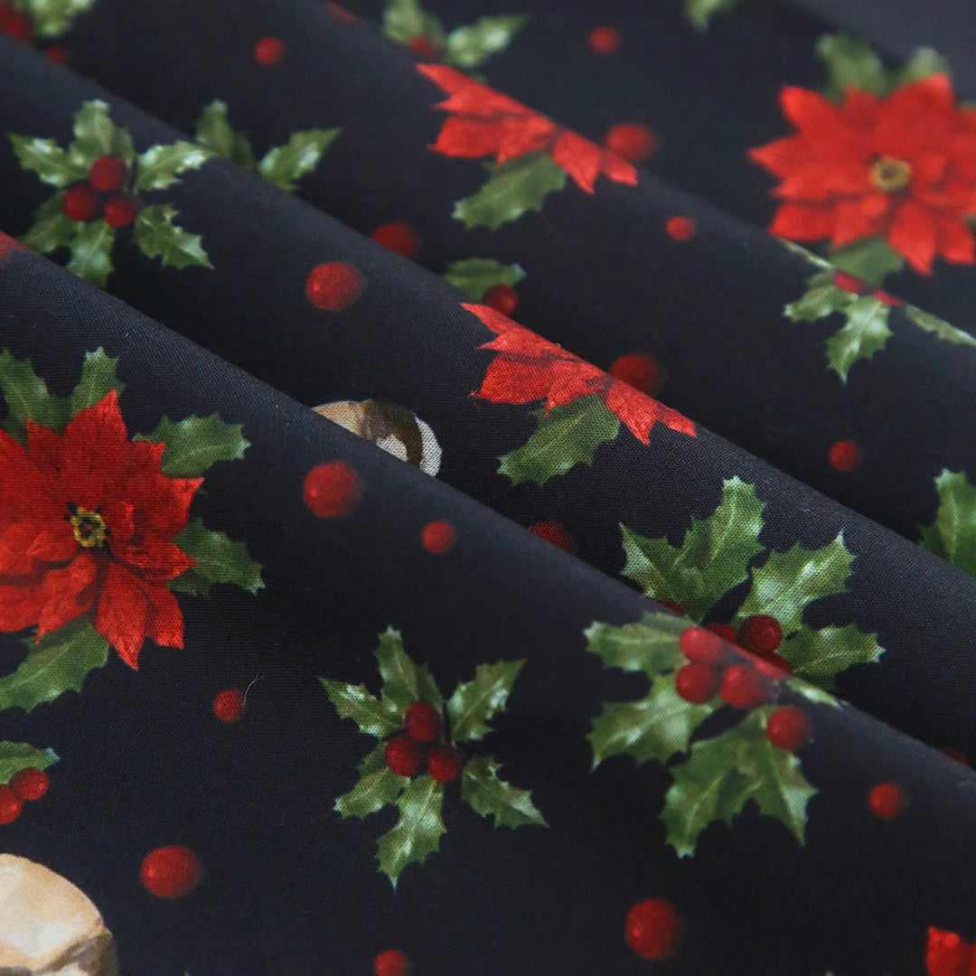 Christmas Series Cotton Fabric 150x50cm Printed Cloth for Sewing Quilting and DIY Projects