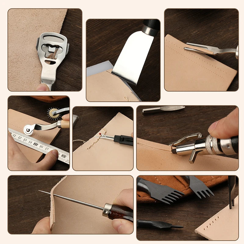 KRABALL Professional Leather Craft Tool Kit for DIY Repair