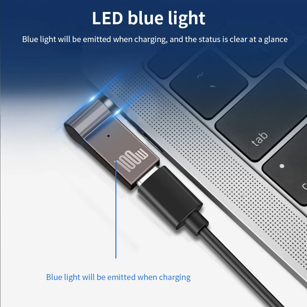 PD 100W Laptop Power Charger Adapter 5A 20V Type-C to DC Plug for Lenovo HP DELL