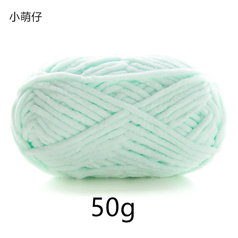 50g Polyester Cute Yarn Ball for Warm Velvet Crochet Scarf