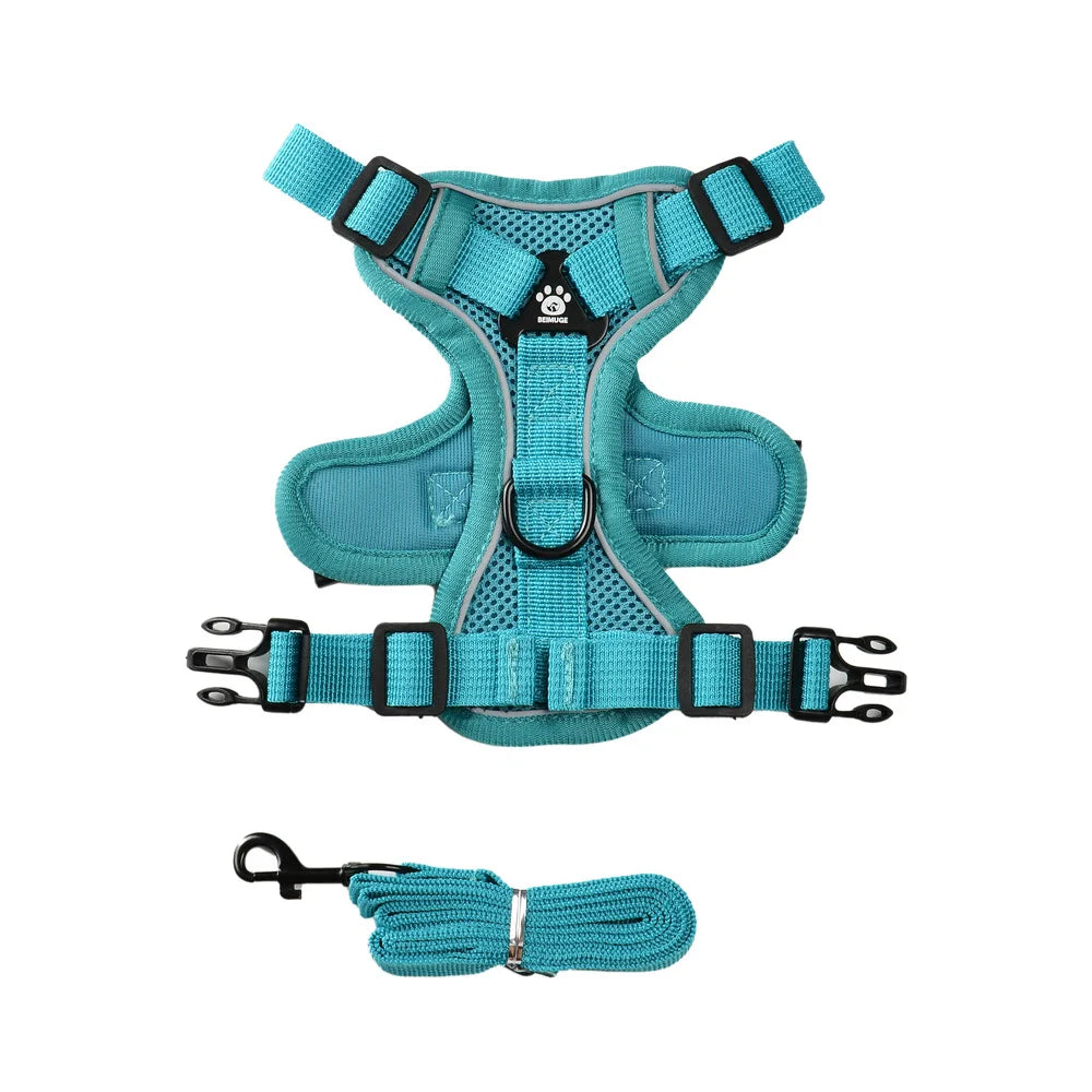 Pet Dog Leash For Small Medium Dogs Cats Hiking Reflective Puppy Adjustable Solid Harness Vest Set Chihuahua Bulldog Supplies