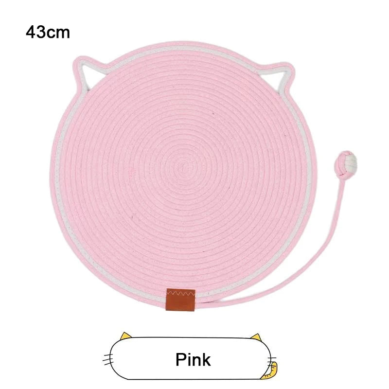 Cotton Rope Cat Scratching Post Mat Cat Scratcher Tool Funny Cat Toys for Grinding Claws Wear-Resistant Cat Scraper Pet Product