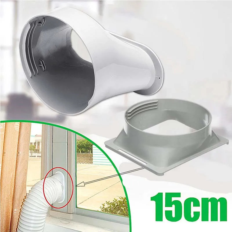 Conector de tubo de interfaz de conducto de escape de cuerpo de aire acondicionado de repuesto portátil de 150 mm Accesorio de aire acondicionado Adaptador de ventana