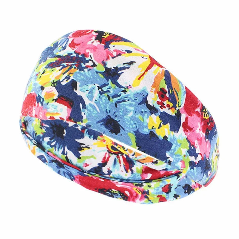 Headbands For Women Solid Color Elastic Wide Turban Headwrap Yoga Makeup Hair Accessories