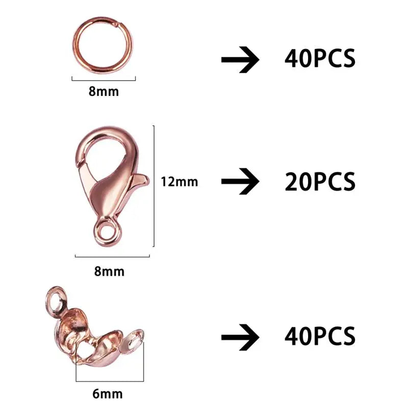 100Pcs Alloy Lobster Clasp Set for DIY Jewelry Making Supplies