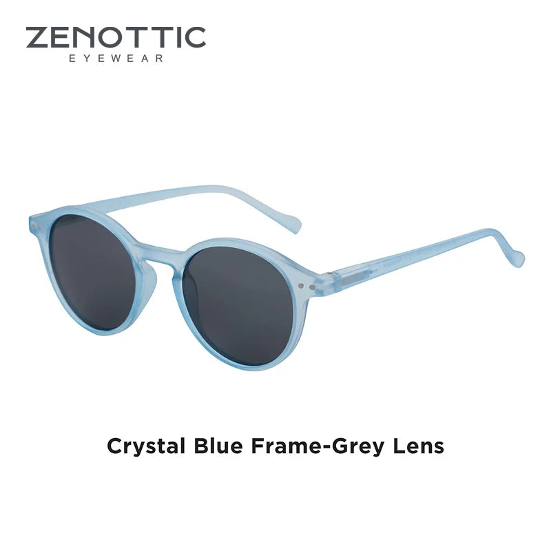 Zenottic Retro Circular Polarized Sunglasses for Men and Women Small Round Vintage Style UV400 Protection