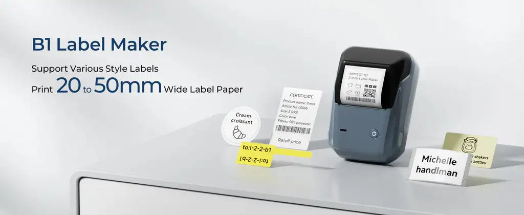 Niimbot B1 Mini Portable Thermal Printer Bluetooth Label Maker