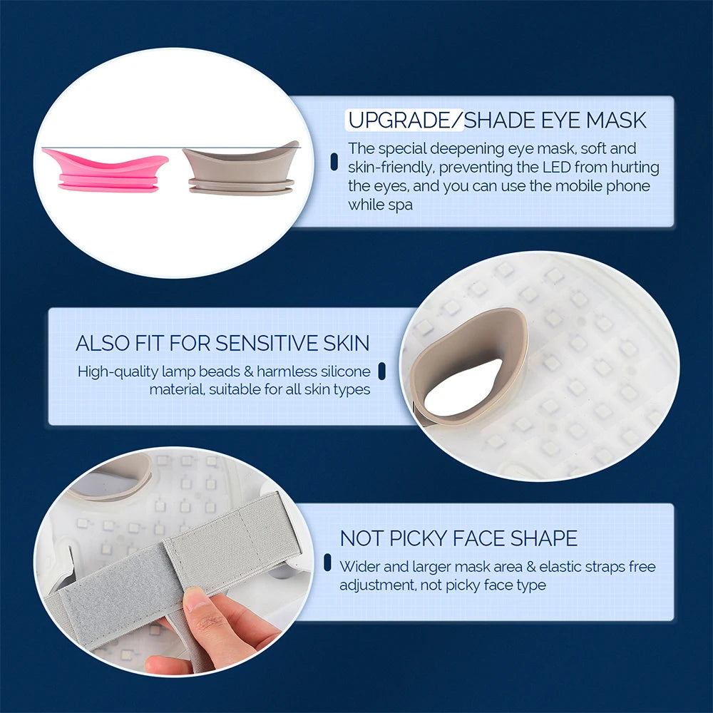 Foreverlily Face Neck LED Mask 7 Colors Photon Therapy