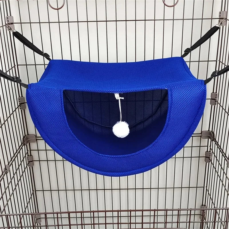 Cat Hammock Pet Cage Hanging Bed Breathable Mesh Cozy Kitten Hamster Sleeping House For Small Animal Guinea Pig Machine Washable