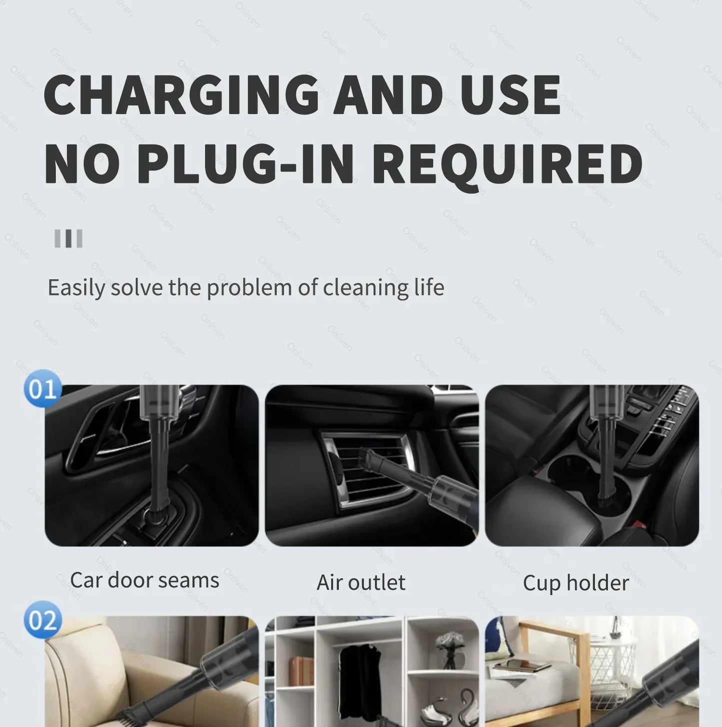 Cordless Mini Vacuum Cleaner for Home and Car Lightweight Portable Handheld Blower