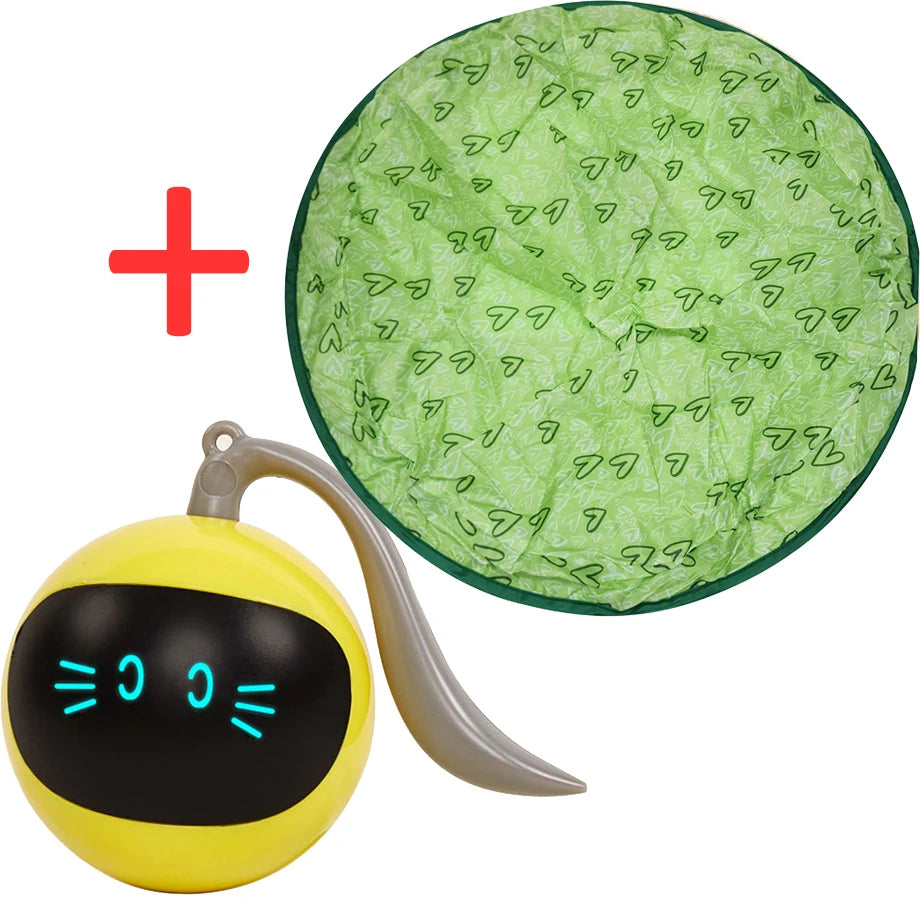 Automatic Funny Cat Toys Electric Motion Undercover Moving Bouncing Rolling Ball Interactive Toy For Indoor Cat Kitty Pet Toy