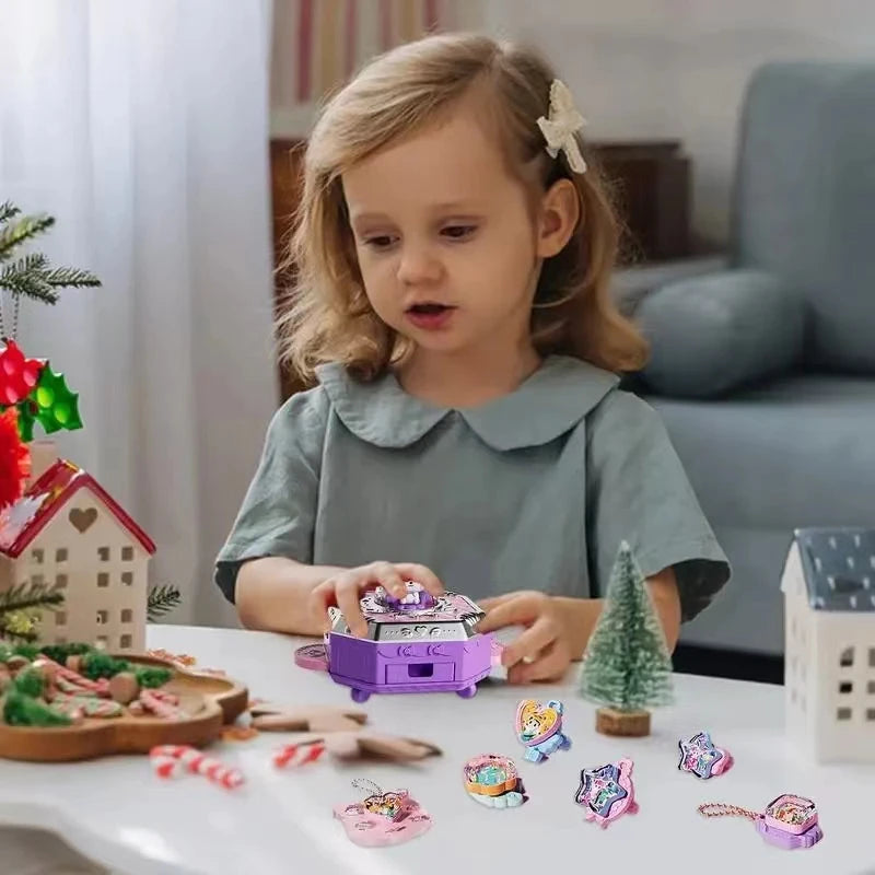 DIY Jewelry Maker Crafting Set for Kids with Cartoon Rabbit Box, Bracelet and Keychain Creation Kit, Creative Gift for Girls