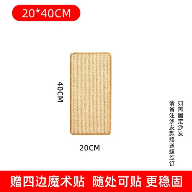 Scratcher Sisal Hemp Board Wall Pad Furniture Protective Scratching Post For Cat Paw Training