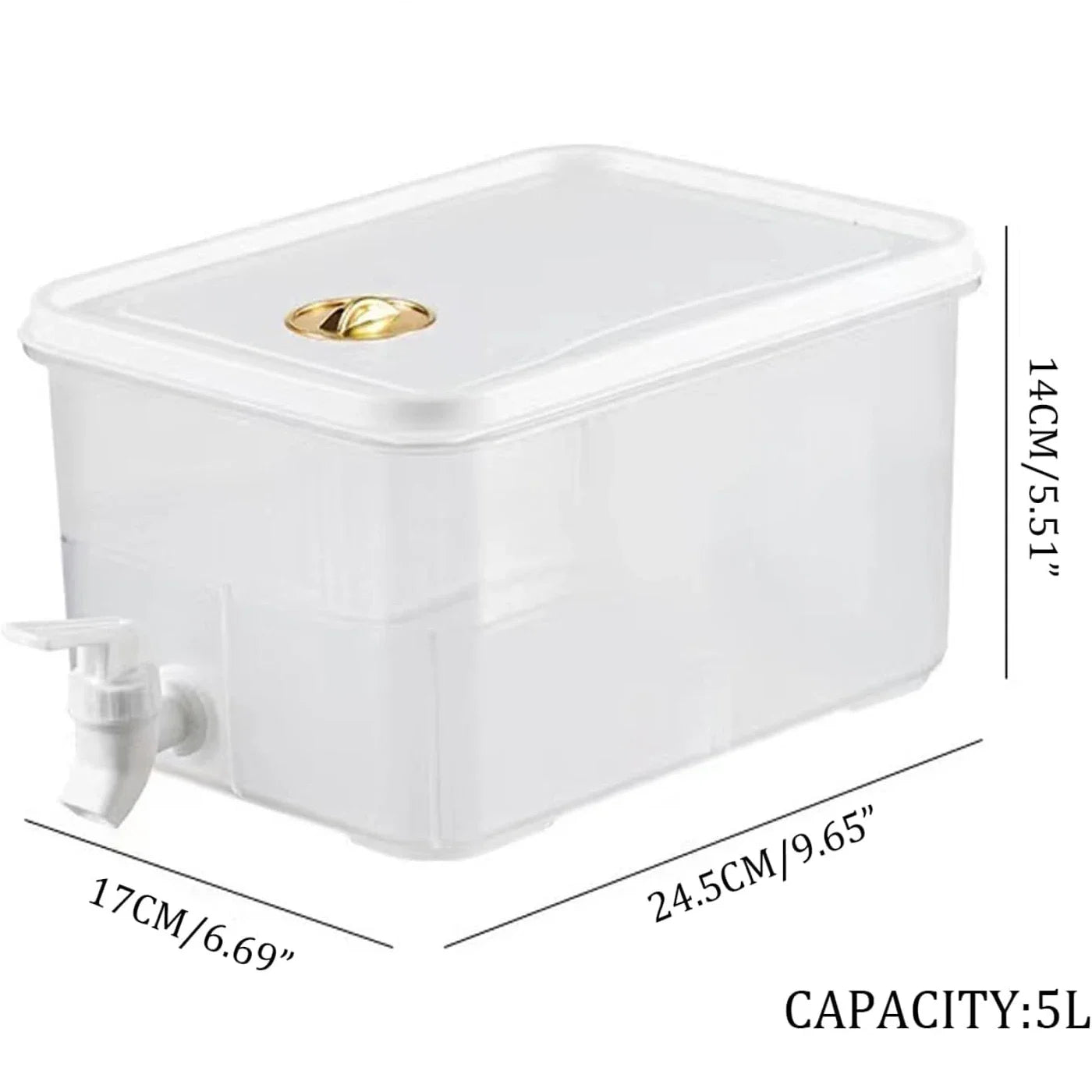5L Cold Water Bucket with Faucet Summer Drink Dispenser