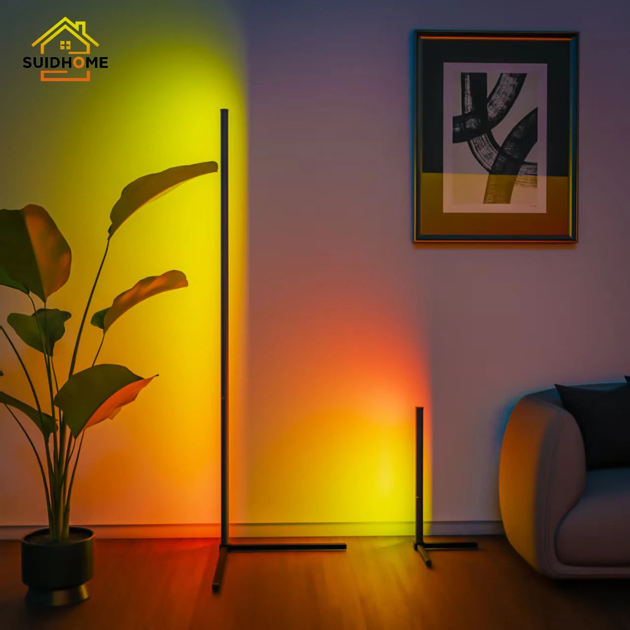 Smart RGB Dream Color Floor Lamp with Eye Protection Dimmable APP Control for Living Room Bedroom and Club Decor