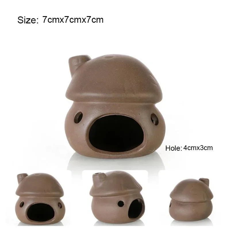 Ceramic Aquarium Decoration Fish Shrimps Shelter House Pottery Scorpion House Canister Simulation Stone Fish Tank Decor Great