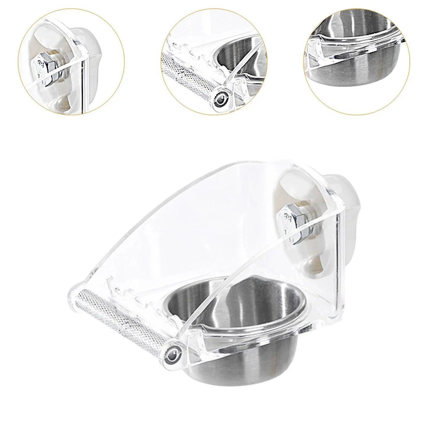 No Mess Bird Feeder for Cage Parakeet Feeder Sturdy with Anti Slip Stand Dispenser for Parrot Conures Bird Small Cockatoos