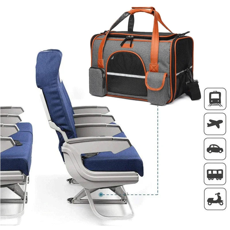 Crossbody Dog Bag Pet Backpack Crossbody Bag Solid Color Multipurpose Shoulder Bag Pet Carrier For Cats Dogs Stuff Dog Carrier