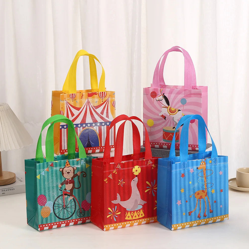 Circus Carnival Non Woven Gift Bags for Kids Birthday