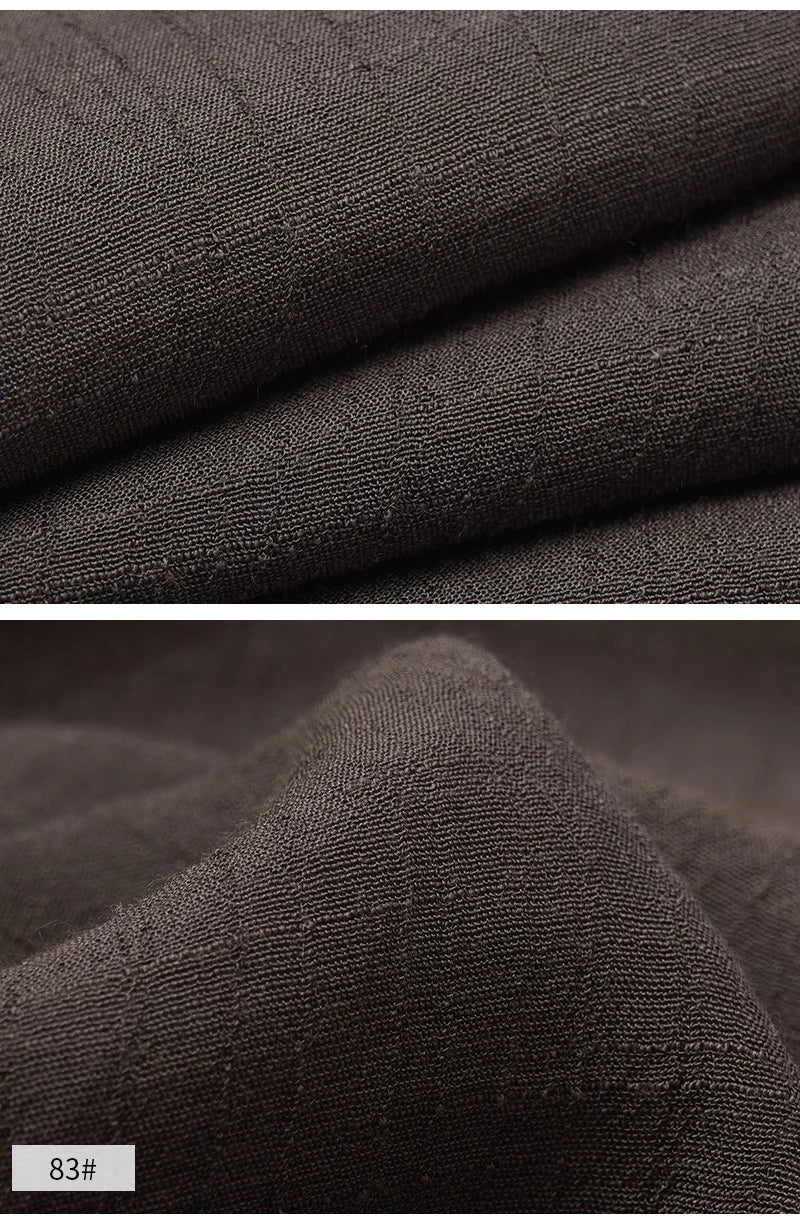 Solid Color Imitation Hemp Bamboo Crepe Fabric 5M 2M 1M 0.5M Soft Breathable Vibrant DIY Dress Gauze Curtain Bedding