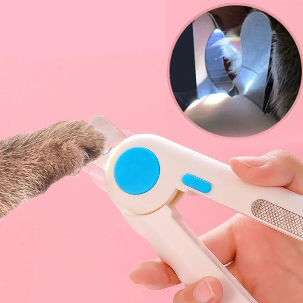 Professional Pet Nail Clipper with LED Light for Cats and Small Dogs - Safe and Easy Claw Grooming Tool