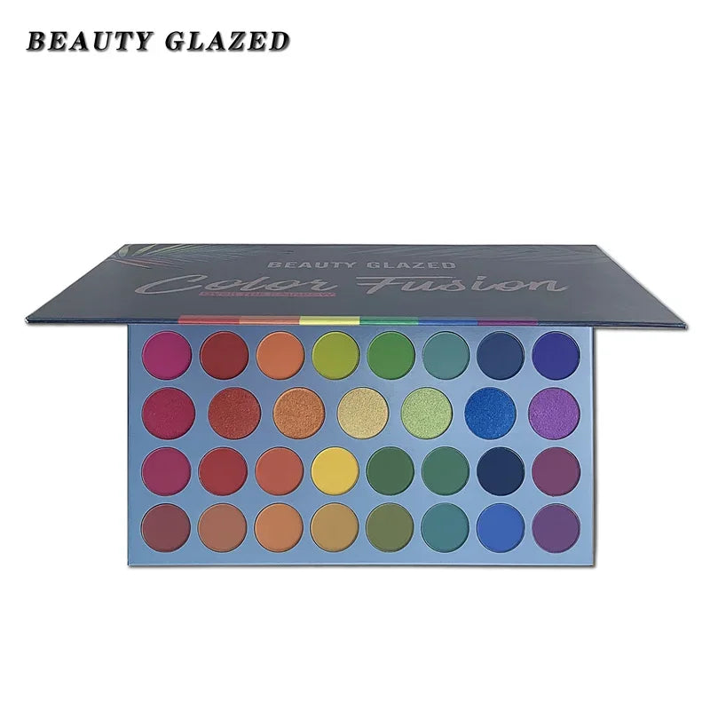 Beauty Glazed 39 Color Rainbow Eyeshadow Palette Long Lasting Neon Glitter Eye Makeup Cosmetics