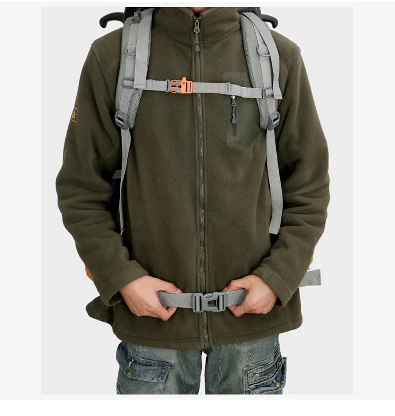 75L Camping Backpack Travel Sport Bag With Rain Cover Men