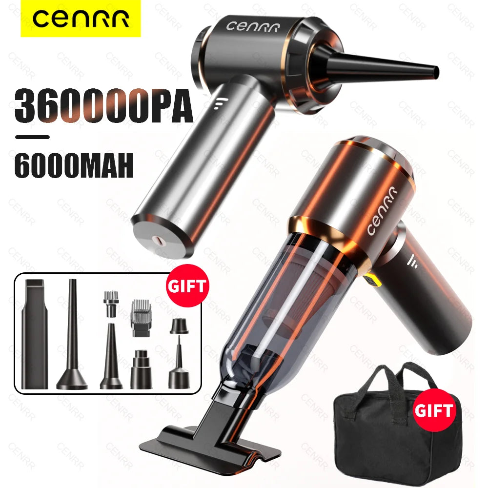 CENRR 360000PA Car Vacuum Cleaner Strong Suction Cordless