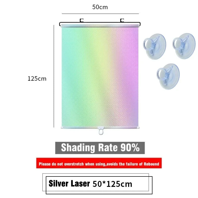 Universal Roller Blinds Suction Cup Sunshade Blackout Curtain