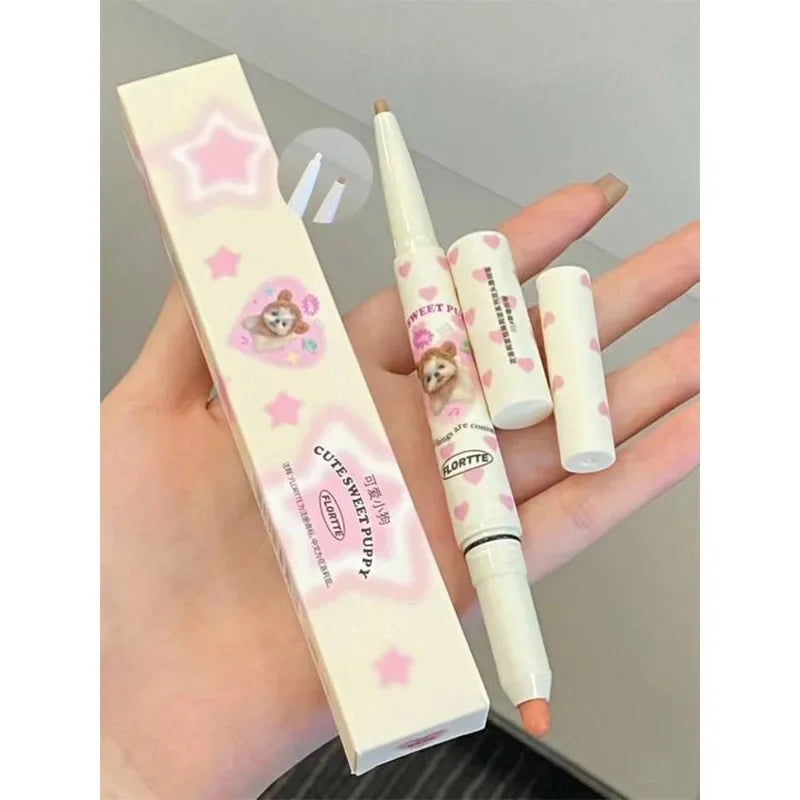 Flortte Waterproof Matte Lipliner Lip Pencil Double Ended Moisturizing Contour Tint for Long Lasting Non-Stick Finish