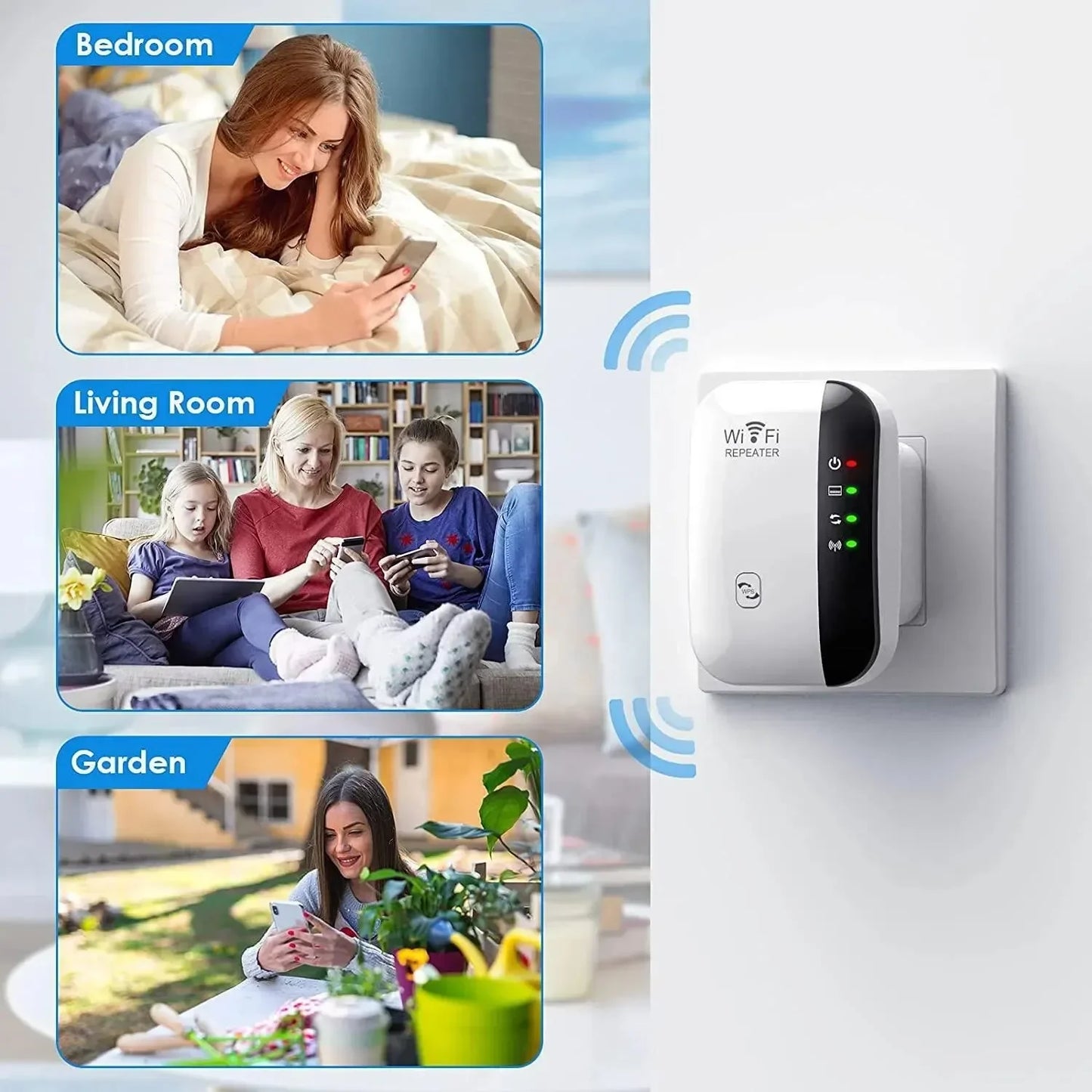 Wireless Signal Booster Wifi Extender Small Steamed Bun Repeater for Home Network Amplification