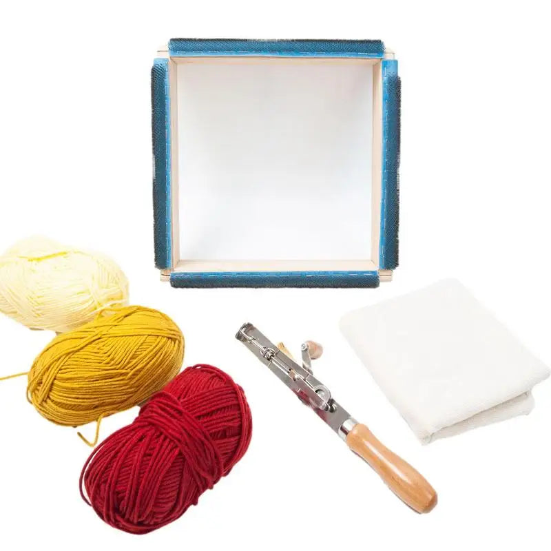 Square Wooden Embroidery Hoop Gripper Strips for Punch Needle Frame Sewing Quilting and DIY Projects