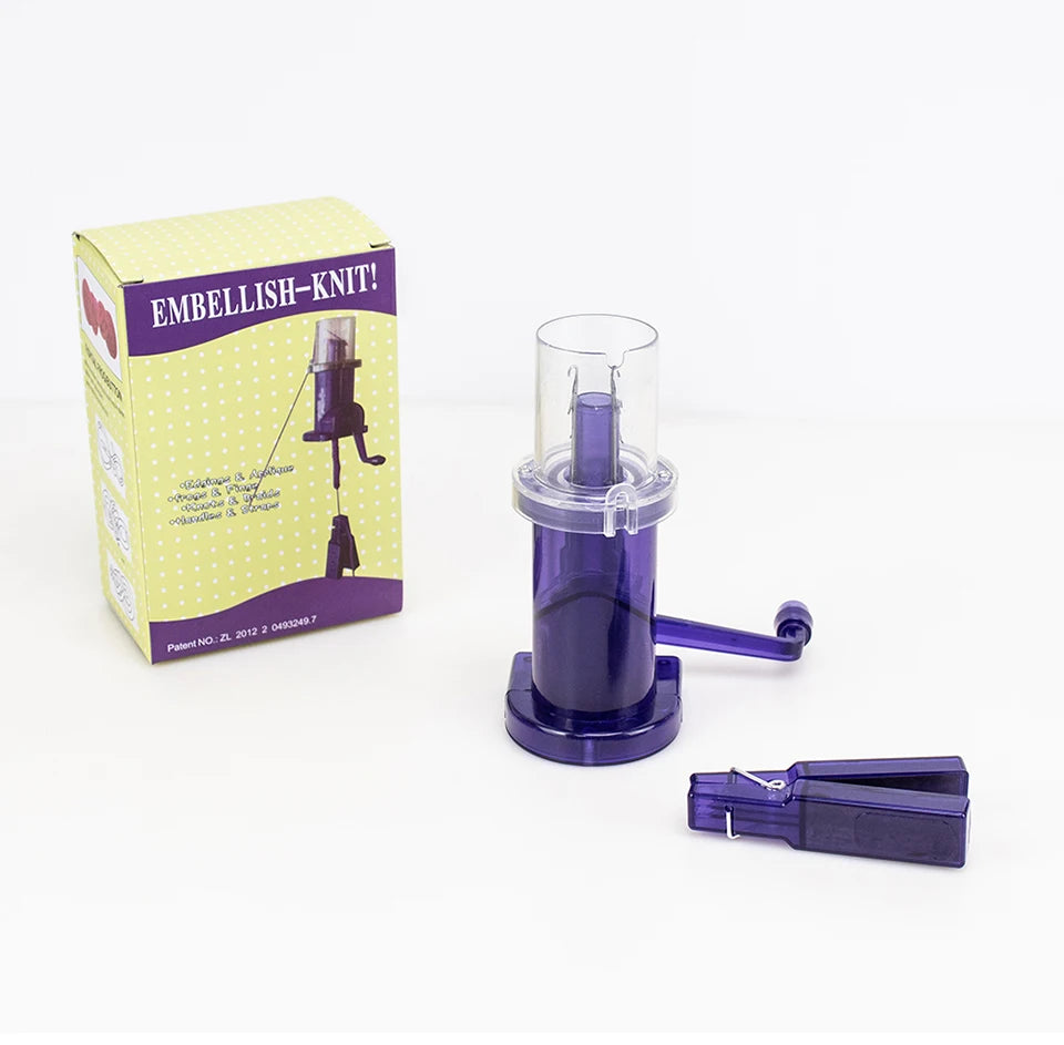 Portable Hand Knitting Machine with Crank for DIY Sweaters and Scarves Crafting Kit