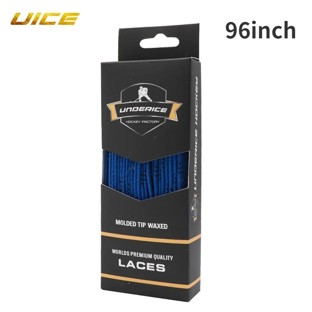 Ice Hockey Skate Laces 84-120inch Waxed Dual Layer Braid